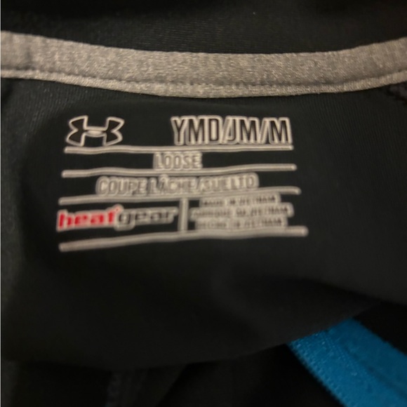 Under Armour Tech Kids Medium Navy Quarter Zip - Picture 3 of 5
